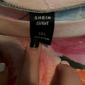 Black and floral top from SHEIN curve